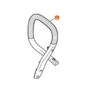 Handlebar for STIHL MS231 and MS251 chainsaws - genuine part 1143 791 1706, key component for chainsaw safety and control.