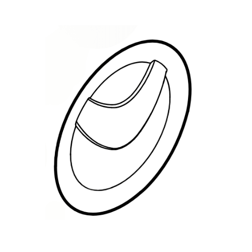 Wheel cap for Stihl MB 555 B Lawnmower, genuine STIHL replacement part for various mower models.