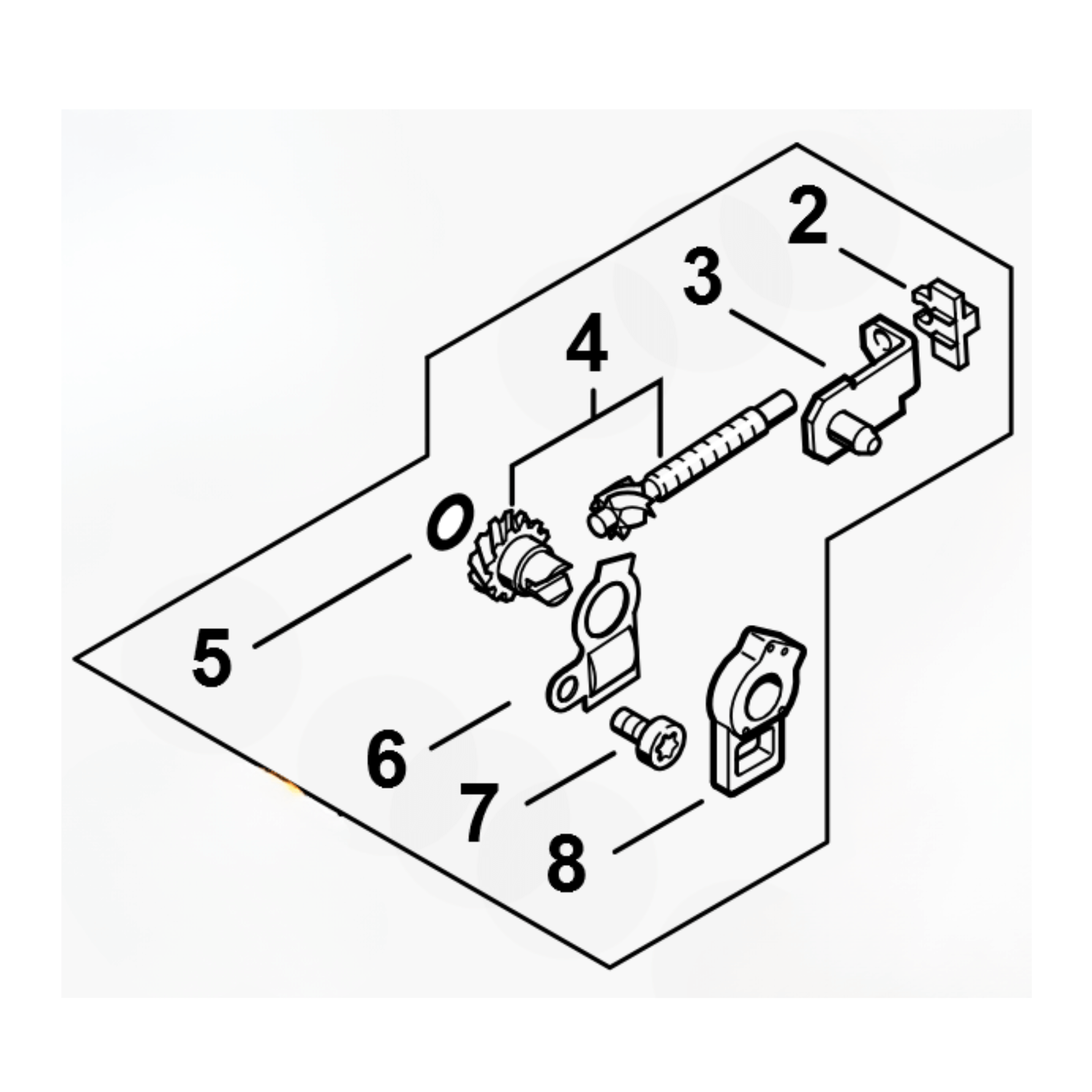 Diagram of tensioner kit components for STIHL chainsaw models MS261 and MS461, showcasing essential parts.