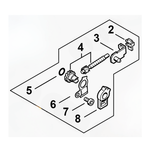 Diagram of tensioner kit components for STIHL chainsaw models MS261 and MS461, showcasing essential parts.