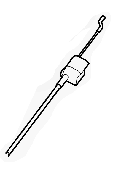 Illustration of a STIHL replacement cable for RM 545.0 VM lawn mowers, showcasing its durable design and functionality.