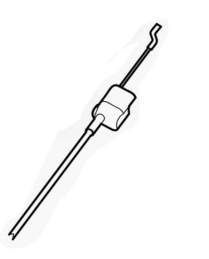 Illustration of a STIHL replacement cable for RM 545.0 VM lawn mowers, showcasing its durable design and functionality.