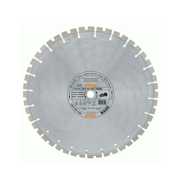 STIHL D-BA90 Universal Cutting Wheel for asphalt, concrete, and blocks, ideal for professional tree surgeons and contractors.