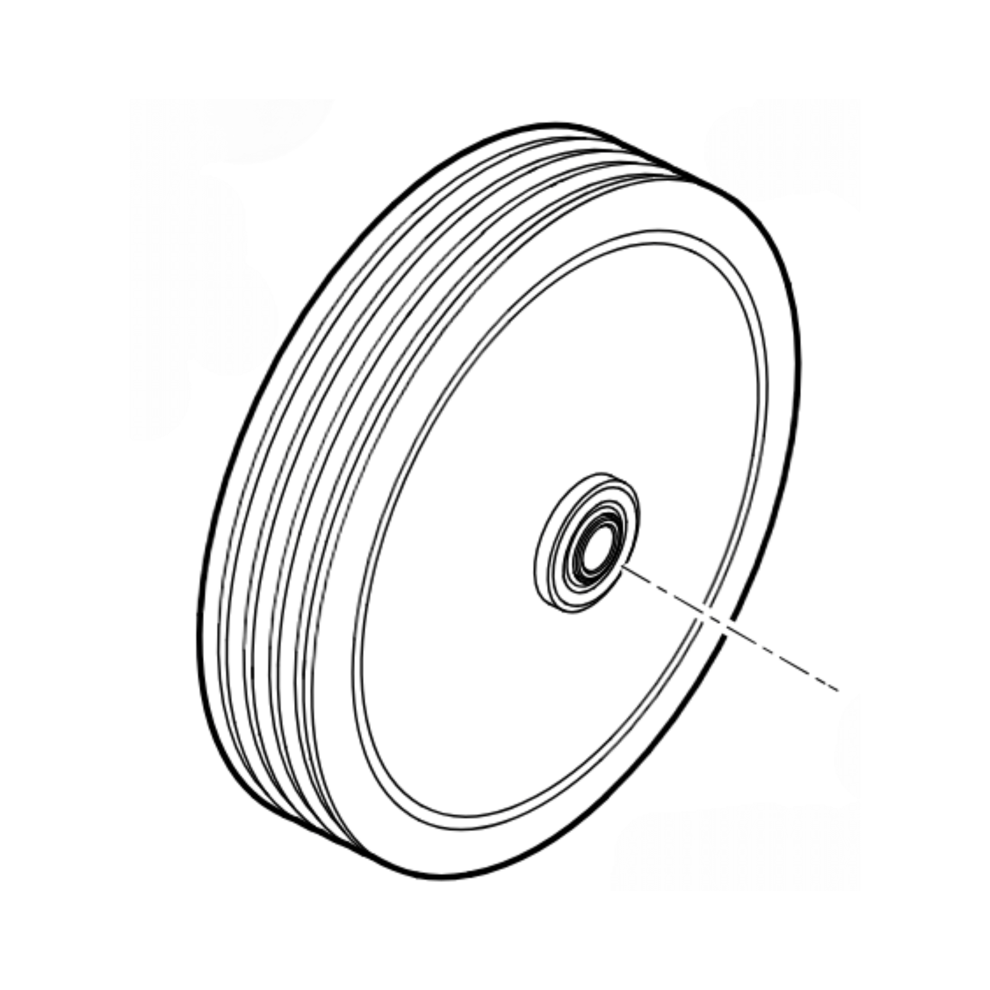 Replacement wheel for Stihl RMA448.0TC lawn mowers, compatible with various models, genuine STIHL part.