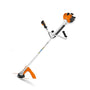 A STIHL FS 411 C-EM Professional Petrol Clearing Saw with an orange motor housing, gray handle, and silver accents.