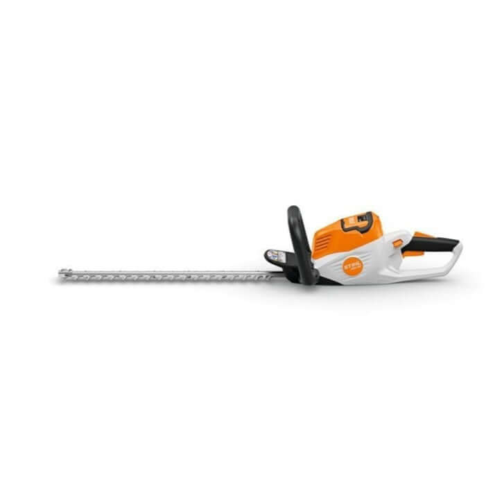 STIHL HSA 50 Cordless Hedge Trimmer, lightweight battery-powered tool for garden maintenance.