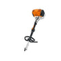 STIHL KM 131 R KombiEngine, a multi-functional power tool with an orange and gray body, black handle, and green accents.