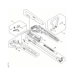 STIHL FSA 30 Cordless Grass Trimmer parts diagram illustrating genuine replacement components and assembly.