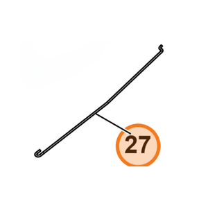 Handle lever tension spring RM 756.0 YC, OEM no. 6378 764 1611, part 27 in STIHL parts diagrams.