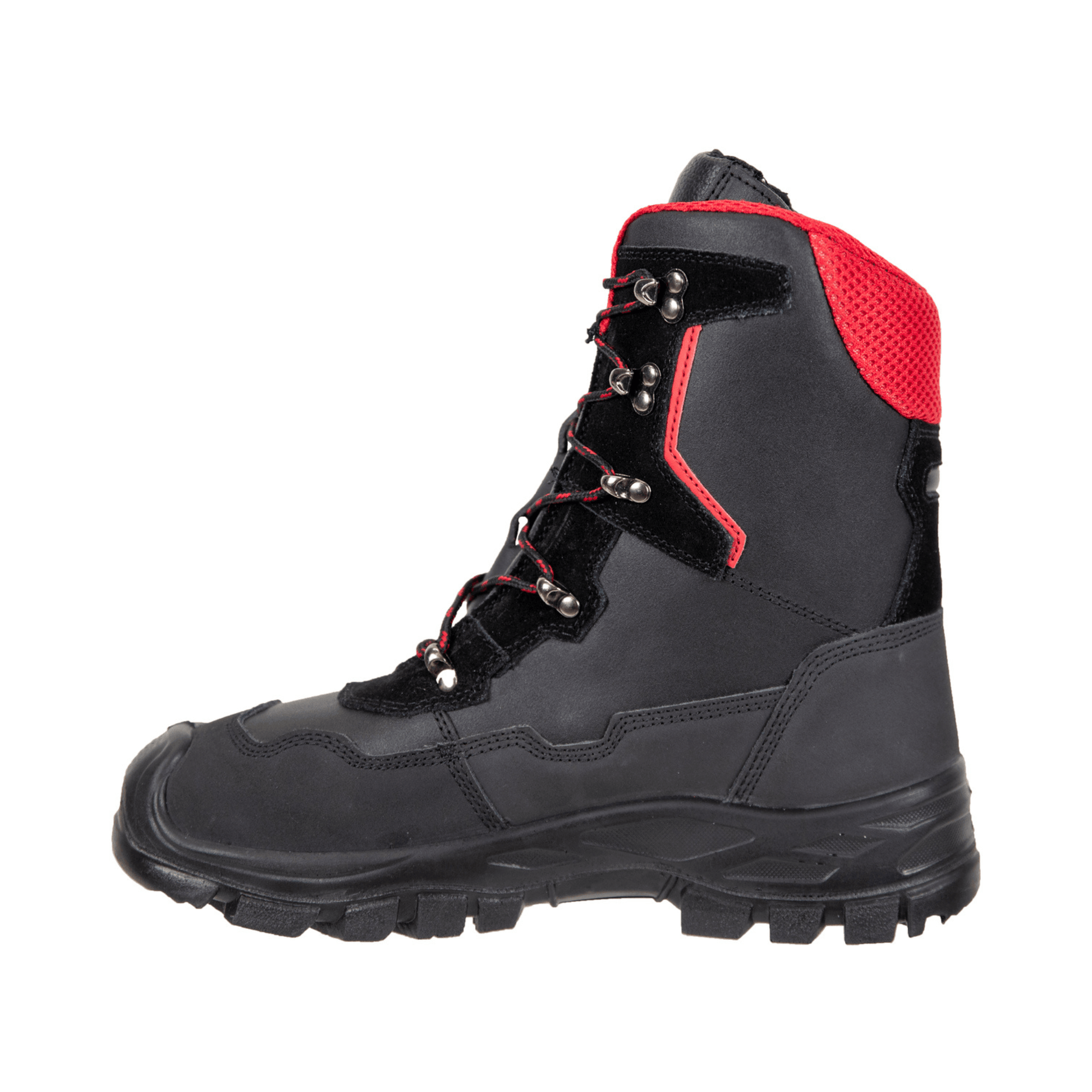 Yukon Leather Chainsaw Boots Class 1 for tree surgeons, designed for safety and comfort while cutting.